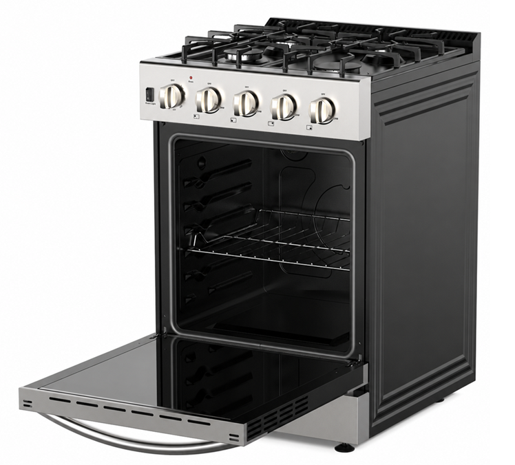 Idaho 24" | Silver | Full Gas Range