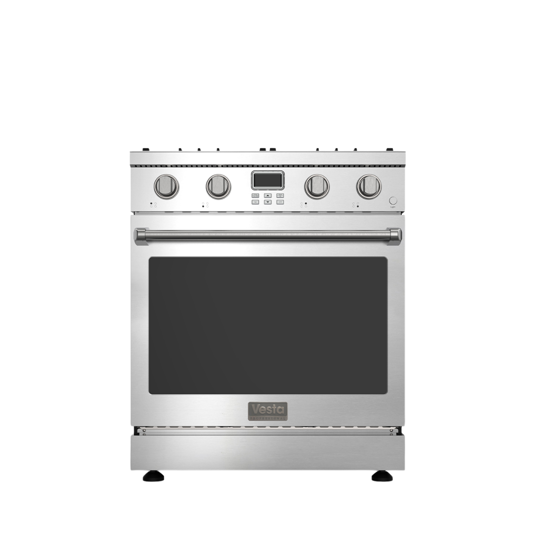 Cocina a gas Alberta de 30" | Plateada | Completa