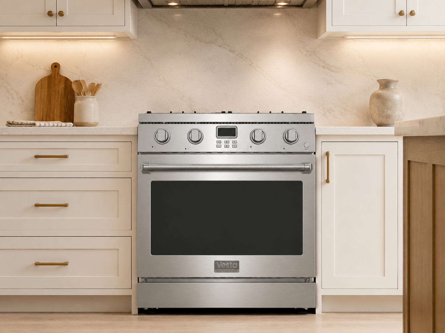 Cocina a gas Alberta de 30" | Plateada | Completa