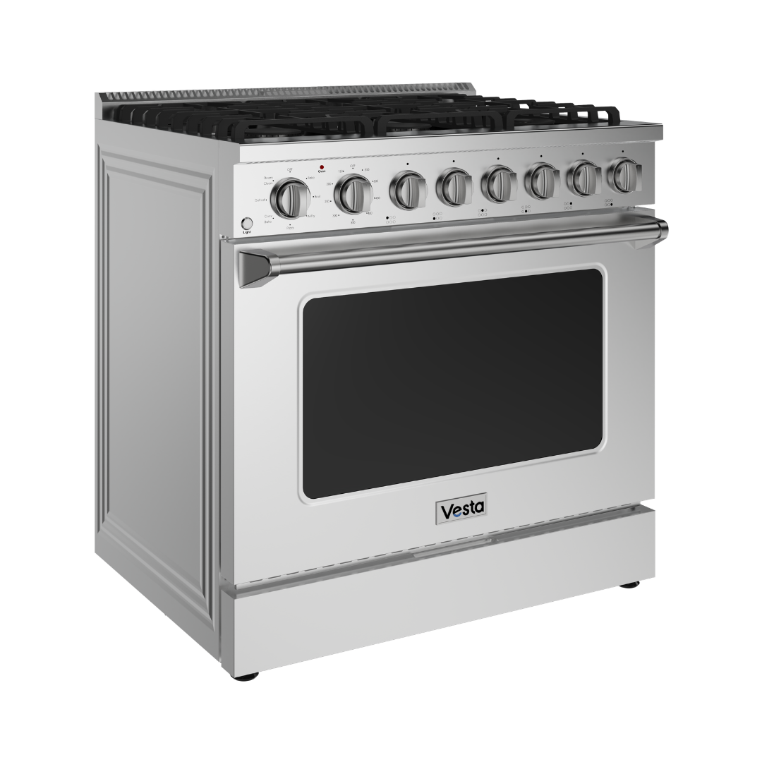 Refrigerador Yukon 36" de acero inoxidable con puertas francesas y congelador inferior
