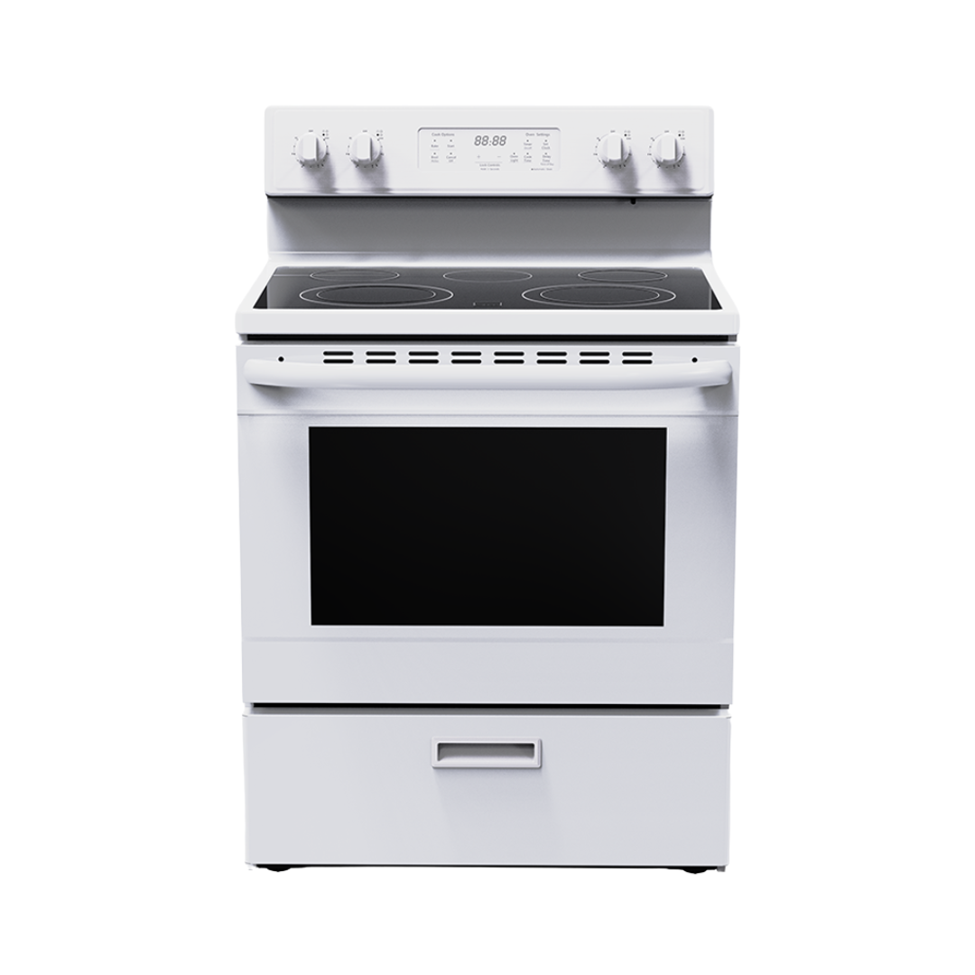 Cocina eléctrica independiente blanca Saskatchewan de 30"