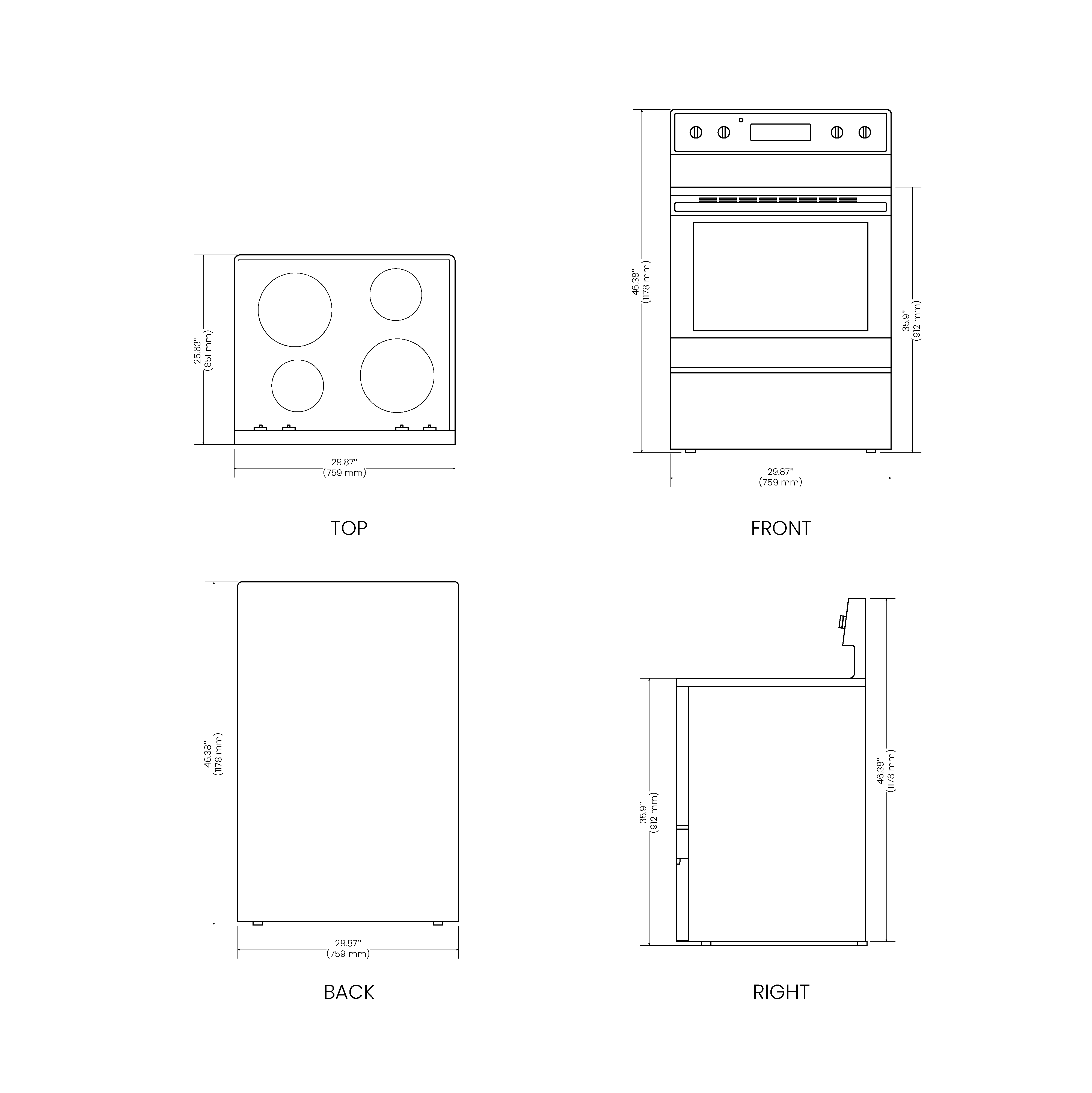 Cocina eléctrica independiente blanca Saskatchewan de 30"
