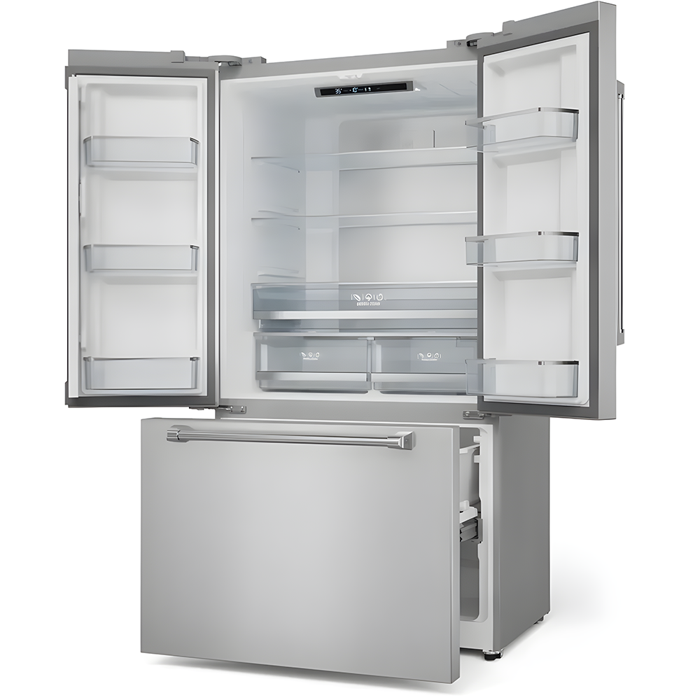 Yukon 36" Stainless Steel Depth French-Door Refrigerator with Bottom-Freezer