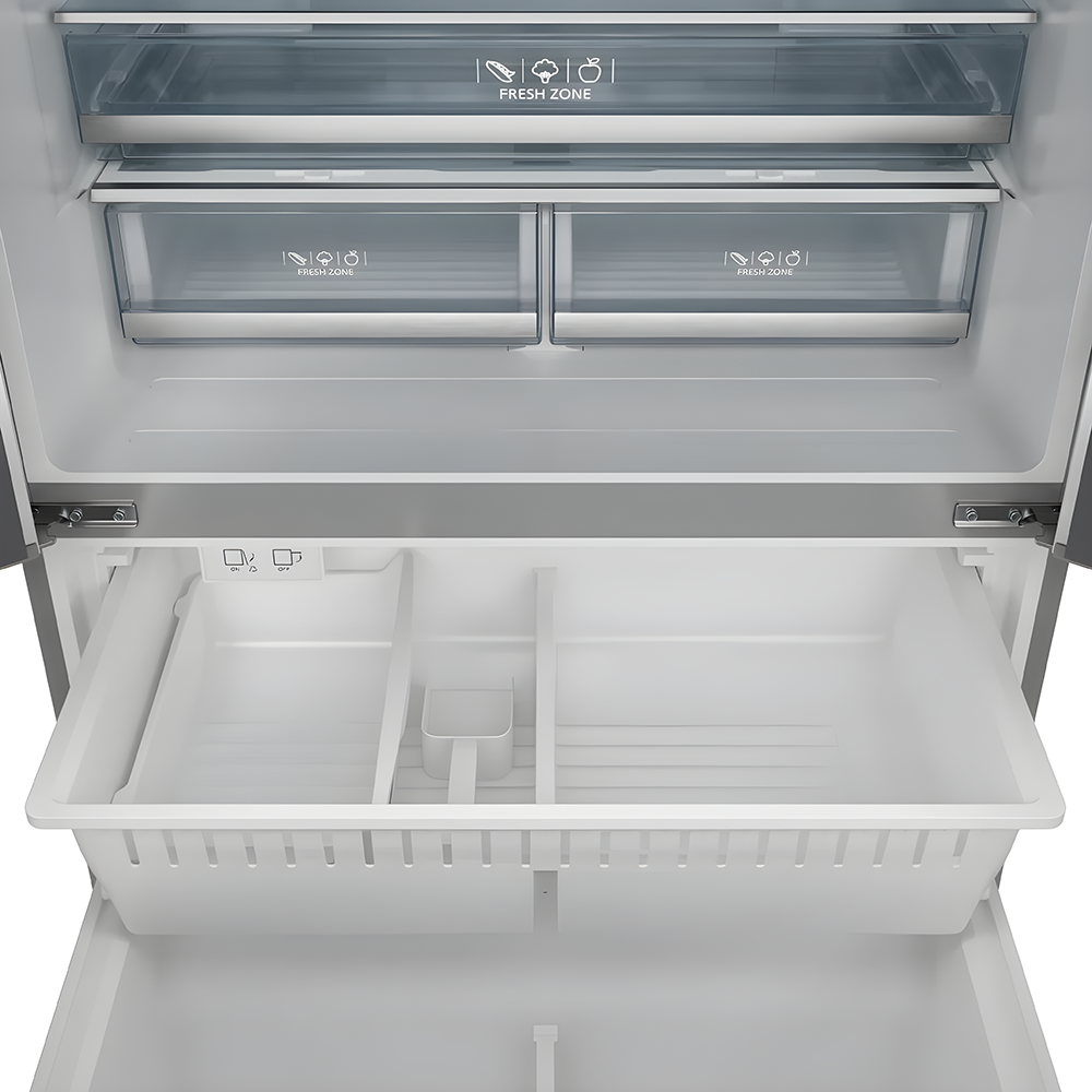 Yukon 36" Stainless Steel Depth French-Door Refrigerator with Bottom-Freezer