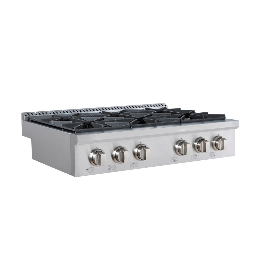 Quebec 36" Gas Rangetop | Silver