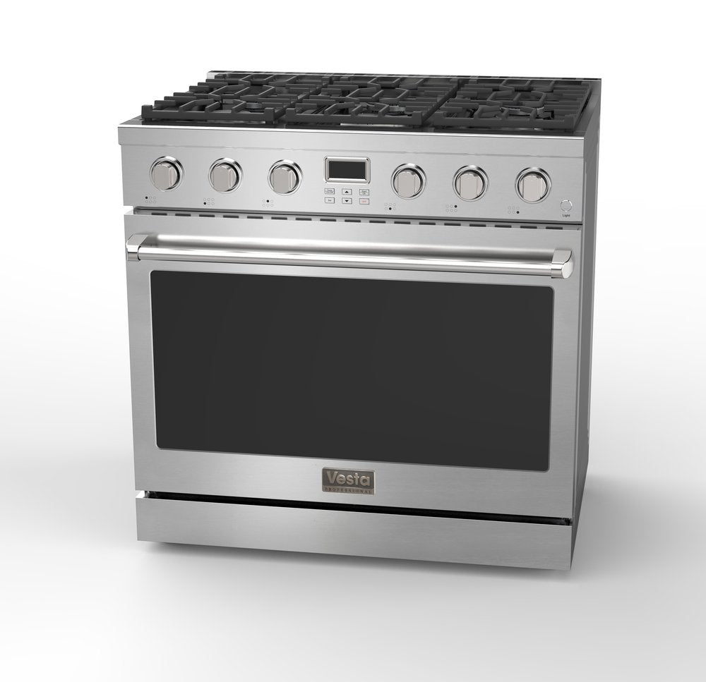 Alberta 36" | Silver |Full Gas Range