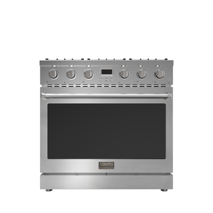 Cocina a gas Alberta de 36" | Plateada | Completa