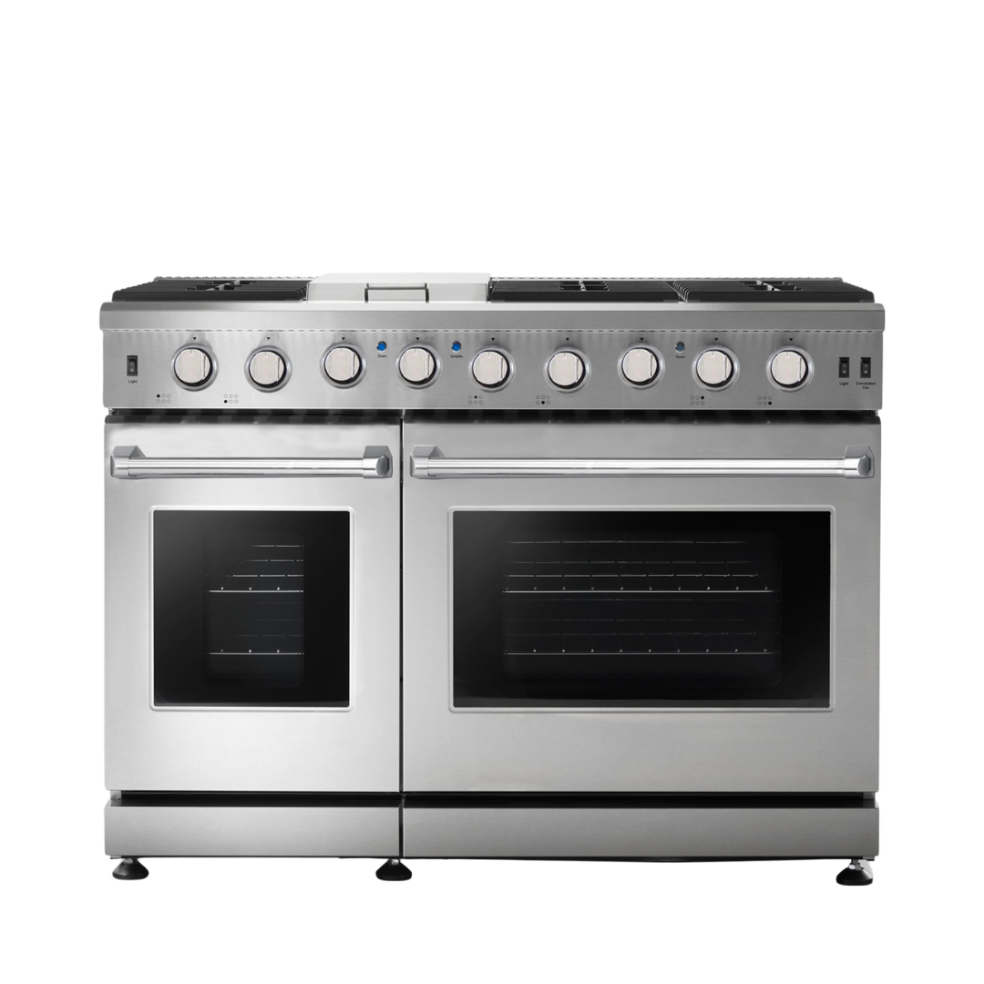 Cocina a gas Alberta de 48" | Plateada | Completa