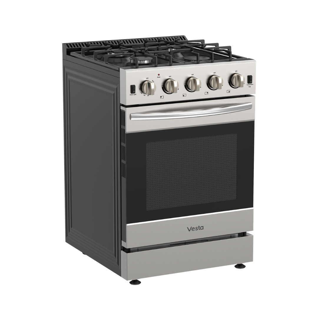 Idaho 24" | Silver | Full Gas Range