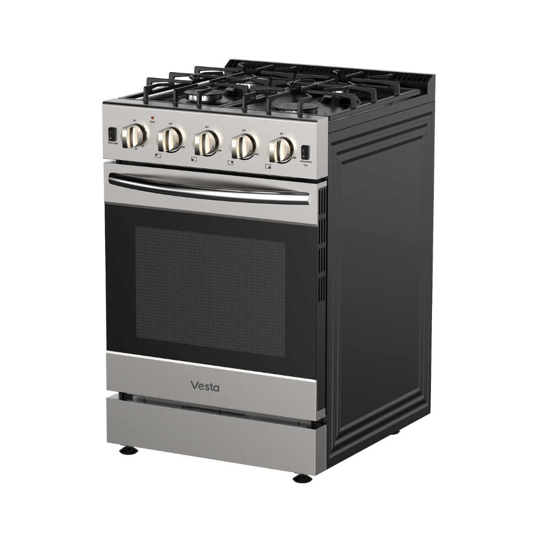 Idaho 24" | Silver | Full Gas Range