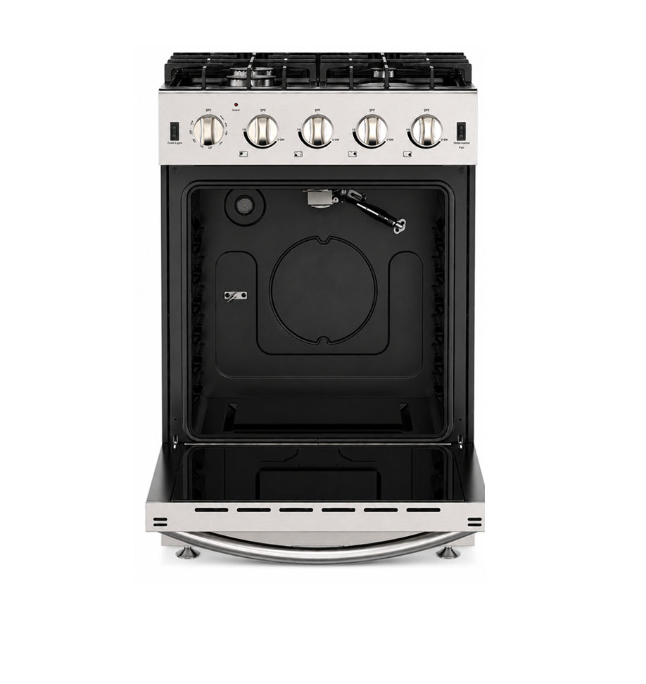 Idaho 24" | Silver | Full Gas Range