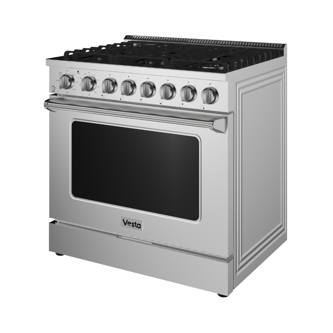 Refrigerador Yukon 36" de acero inoxidable con puertas francesas y congelador inferior