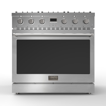 Alberta 36" | Silver | Full Gas Range