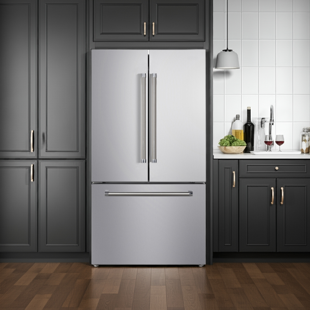 Yukon 36" Stainless Steel Depth French-Door Refrigerator with Bottom-Freezer